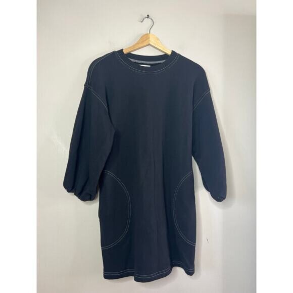 NEW Velvet by Graham & Spencer Long Balloon Sleeves Jensen Mini Dress Black - Picture 2 of 7